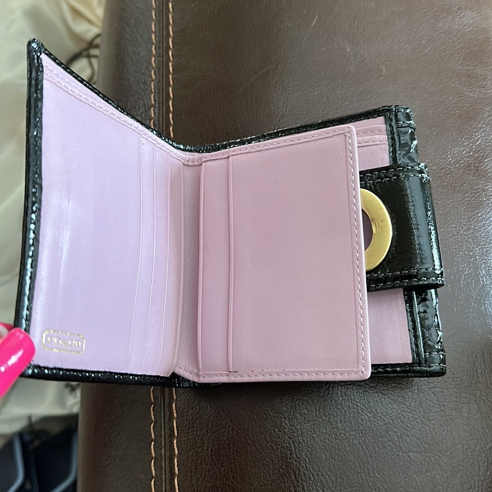 Coach Hampton Embossed Python Black Patent Leathe… - image 8